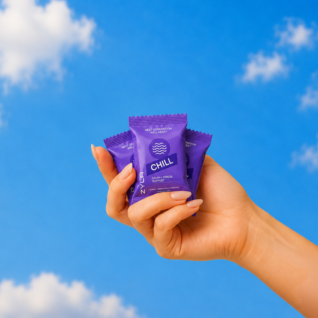 ZYLA Chill Gummies – Calm & Stress Support | Berry Lavender Chill | 30 Individually Wrapped Gummies