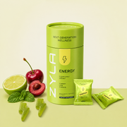ZYLA Energy Gummies – Clean Daily Energy Support | Cherry Lime Charge | 30 Individually Wrapped Gummies