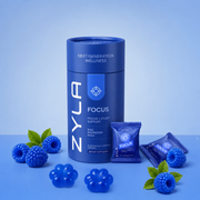 ZYLA Focus Gummies – Focus & Study Support | Blue Raspberry Rush | 30 Individually Wrapped Gummies