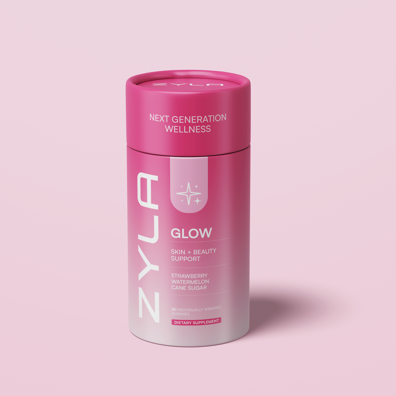 ZYLA Glow Gummies – Skin & Beauty Support | Strawberry Watermelon Splash | 30 Individually Wrapped Gummies